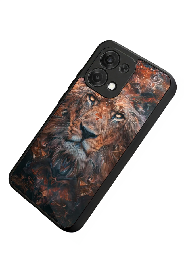 Oppo A6 Pro Uyumlu Aslan Tasarımlı Glossy Premium Kılıf