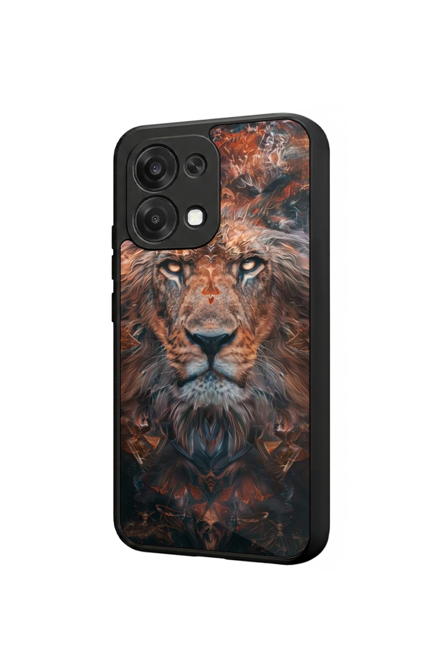 Oppo A6 Pro Uyumlu Aslan Tasarımlı Glossy Premium Kılıf