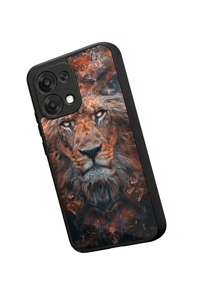 Oppo A6 Pro Uyumlu Aslan Tasarımlı Glossy Premium Kılıf