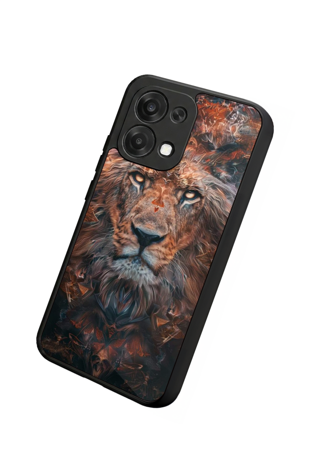 Oppo A6 Pro Uyumlu Aslan Tasarımlı Glossy Premium Kılıf