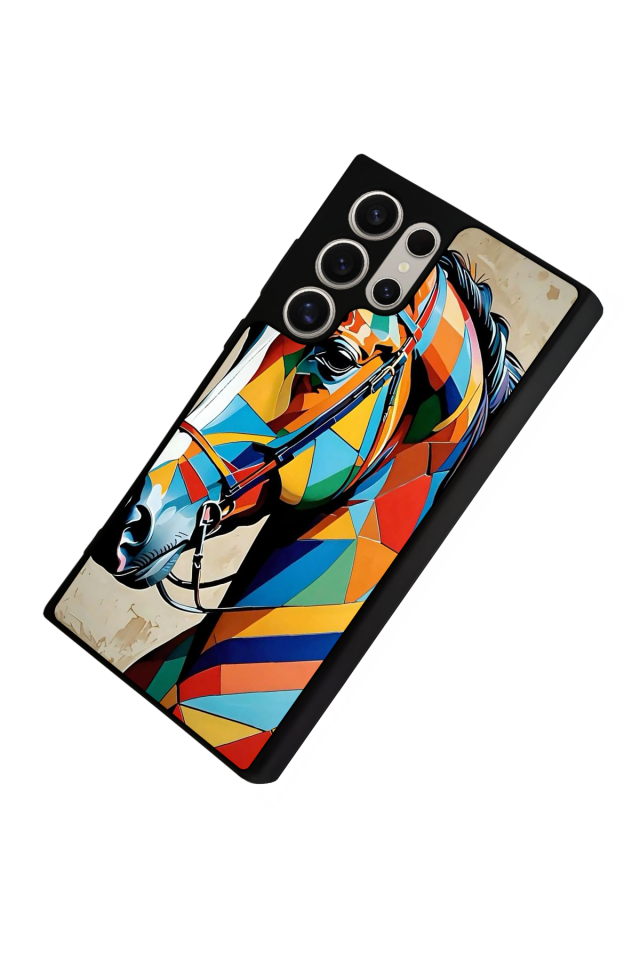 Samsung Galaxy S24 Ultra Uyumlu At Horse Tasarımlı Glossy Premium Kılıf