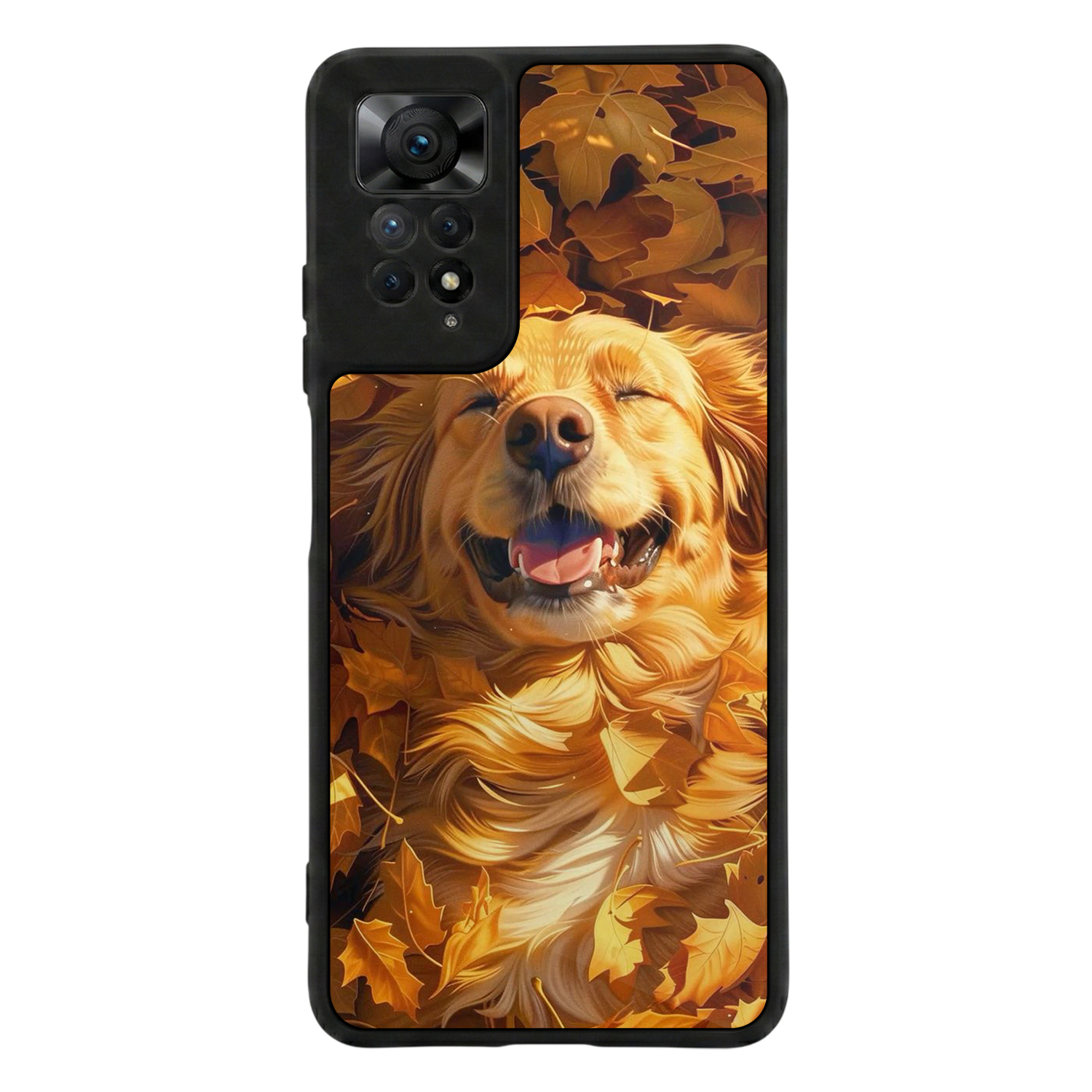 Xiaomi Redmi Note 11 Pro Uyumlu Golden Kopek Tasarımlı Glossy Premium Kılıf
