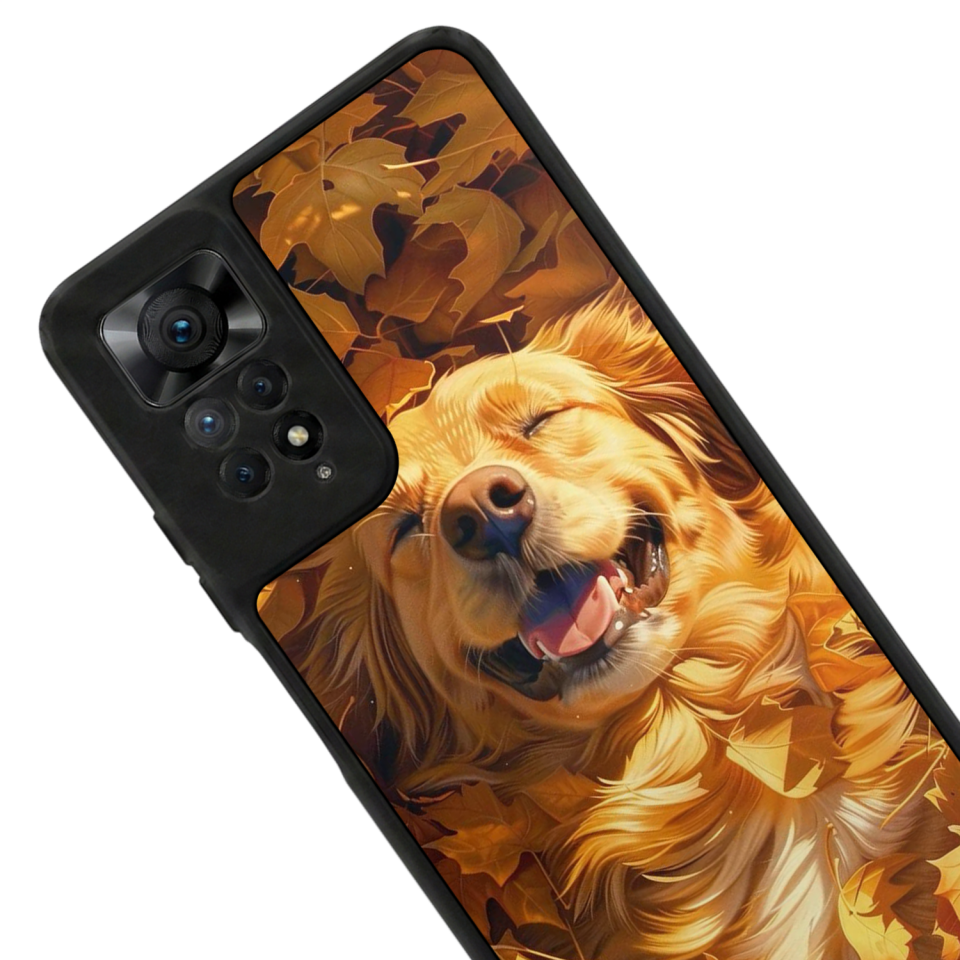 Xiaomi Redmi Note 11 Pro Uyumlu Golden Kopek Tasarımlı Glossy Premium Kılıf