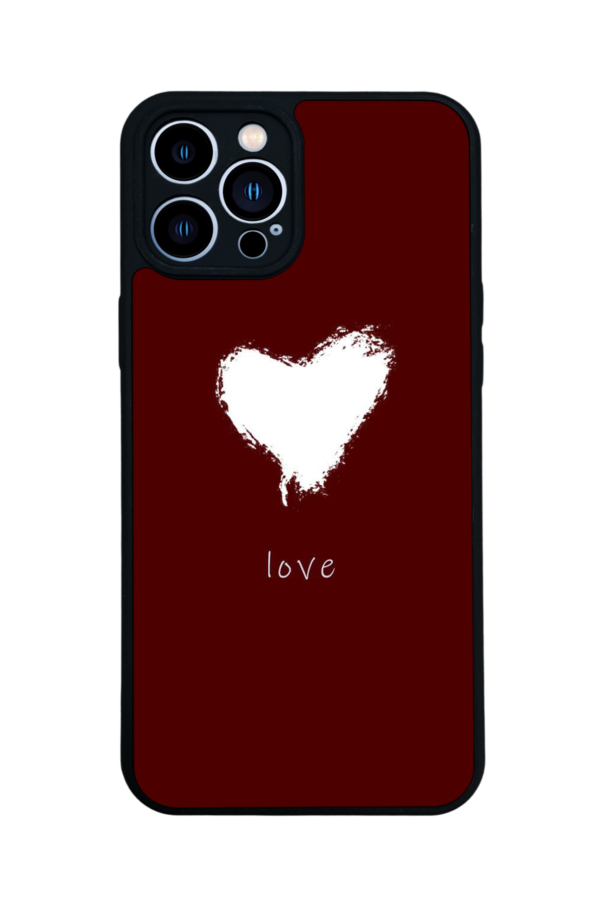 iPhone 12 Pro Max Uyumlu Kalp Love Tasarımlı Glossy Premium Kılıf