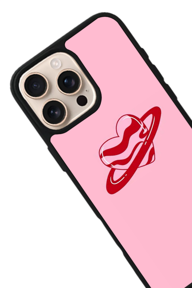 iPhone 15 Pro Uyumlu Kalp Love Tasarımlı Glossy Premium Kılıf