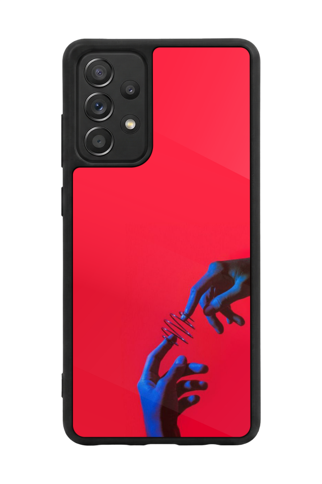 Samsung Galaxy A72 Uyumlu Kirmizi Tasarımlı Glossy Premium Kılıf