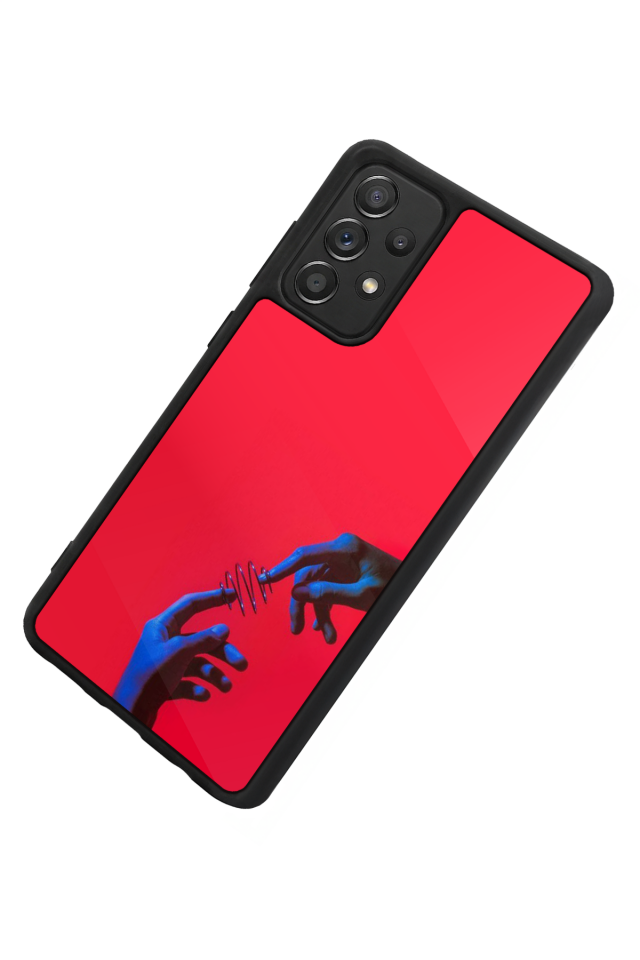 Samsung Galaxy A72 Uyumlu Kirmizi Tasarımlı Glossy Premium Kılıf