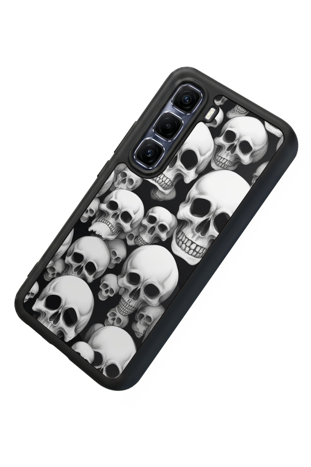 Infinix Hot 60 Pro Plus Uyumlu KuruKafa Tasarımlı Glossy Premium Kılıf