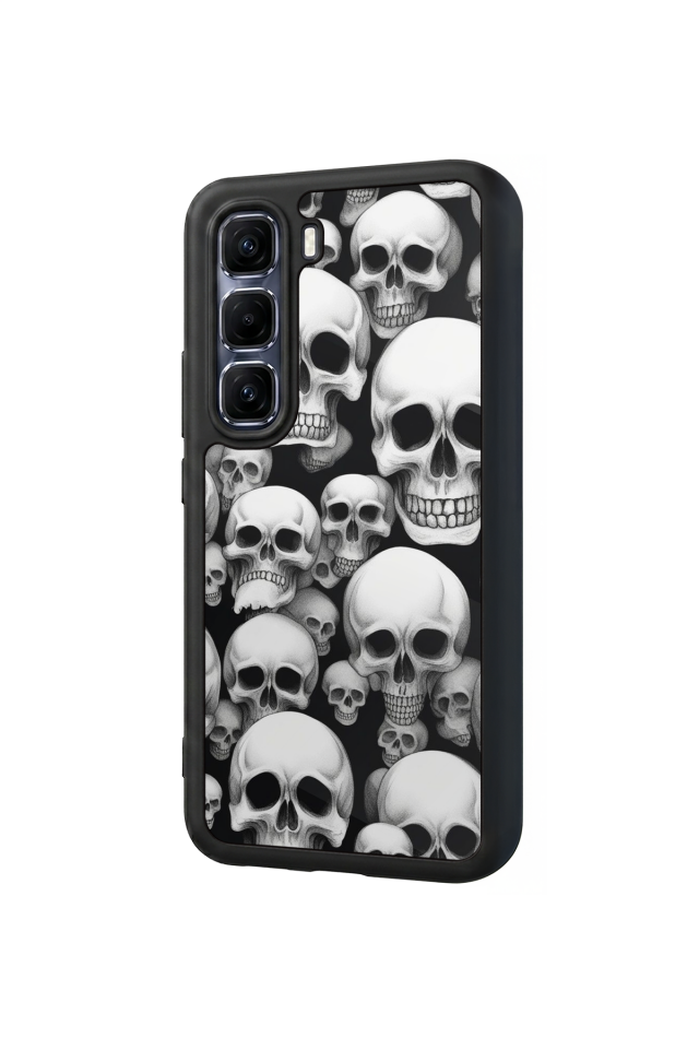 Infinix Hot 60 Pro Plus Uyumlu KuruKafa Tasarımlı Glossy Premium Kılıf