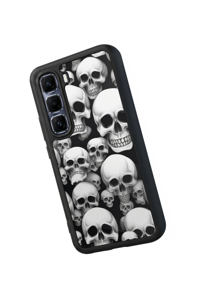 Infinix Hot 60 Pro Plus Uyumlu KuruKafa Tasarımlı Glossy Premium Kılıf