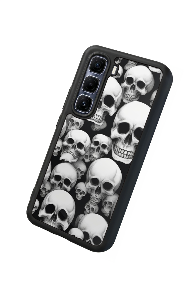 Infinix Hot 60 Pro Plus Uyumlu KuruKafa Tasarımlı Glossy Premium Kılıf