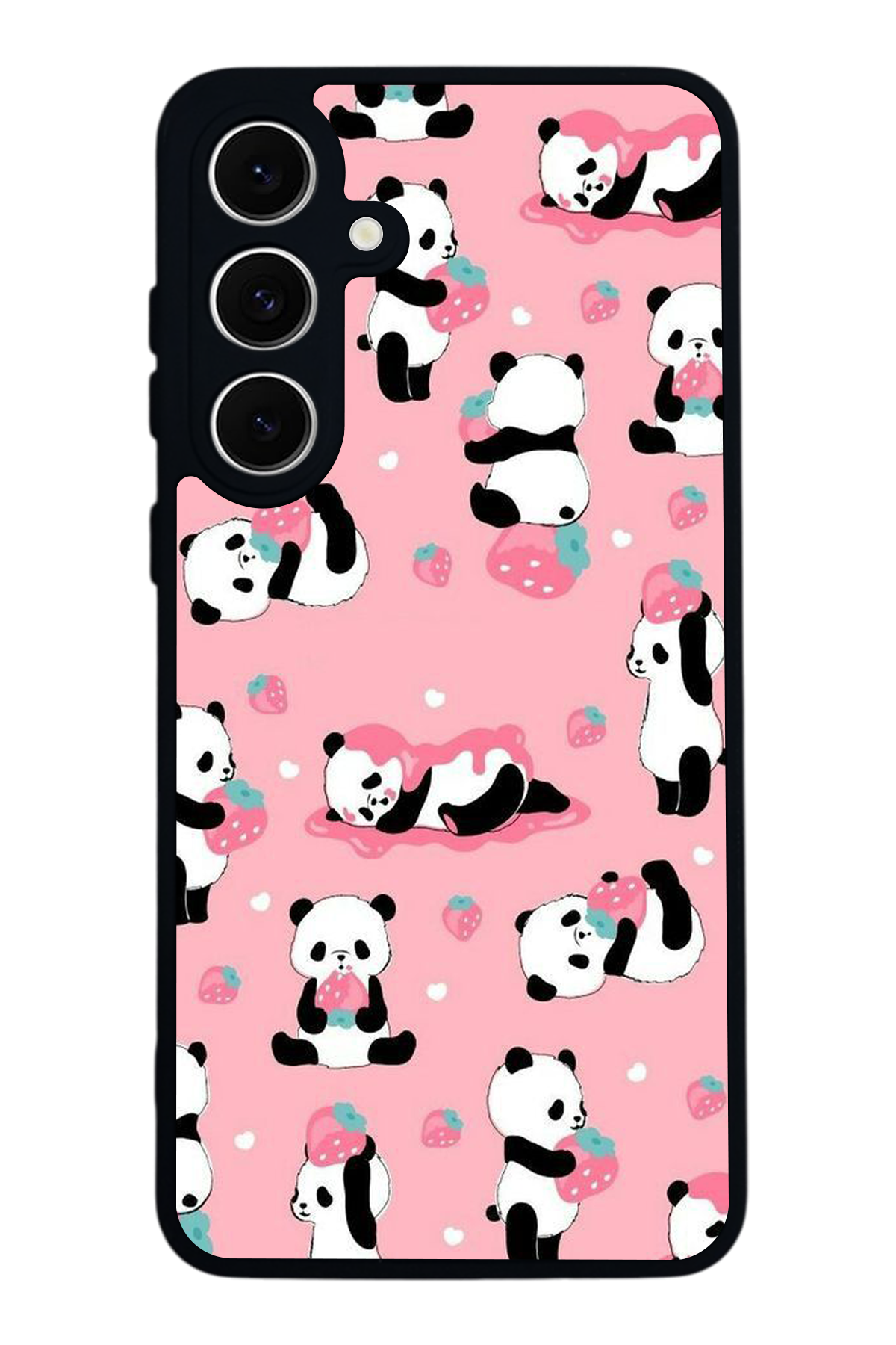 Samsung Galaxy S24 FE Uyumlu Panda Tasarımlı Glossy Premium Kılıf