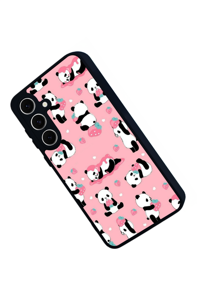 Samsung Galaxy S24 FE Uyumlu Panda Tasarımlı Glossy Premium Kılıf