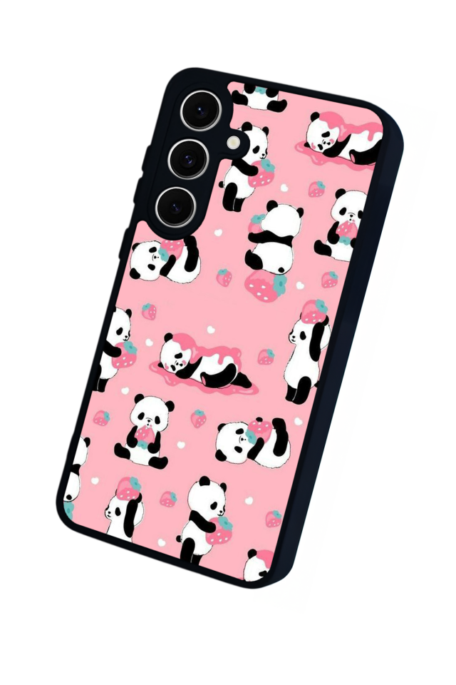 Samsung Galaxy S24 FE Uyumlu Panda Tasarımlı Glossy Premium Kılıf