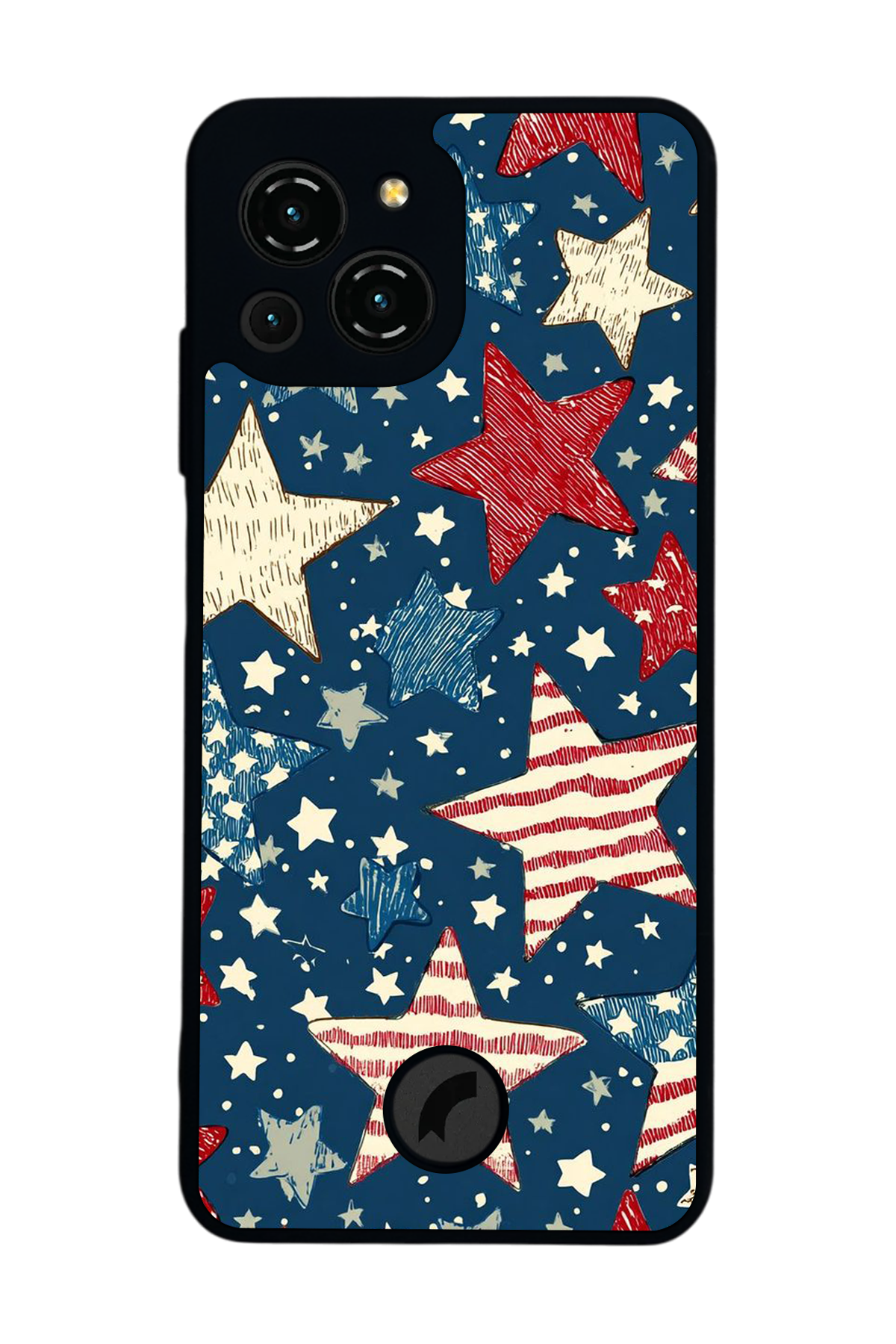 Reeder S23 Pro Max Uyumlu Retro Yildizlar Tasarımlı Glossy Premium Kılıf