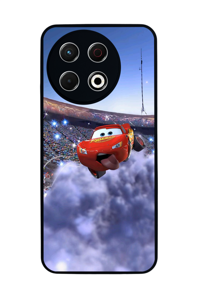 Tecno Spark 30 Pro Uyumlu Şimsek McQueen Tasarımlı Glossy Premium Kılıf