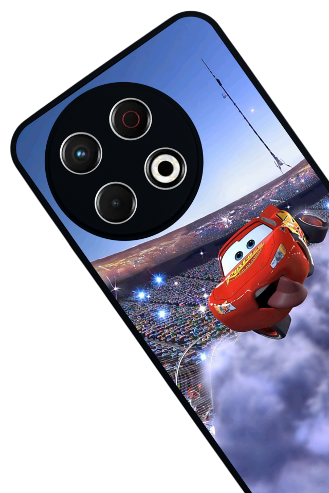 Tecno Spark 30 Pro Uyumlu Şimsek McQueen Tasarımlı Glossy Premium Kılıf