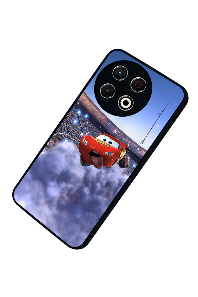 Tecno Spark 30 Pro Uyumlu Şimsek McQueen Tasarımlı Glossy Premium Kılıf