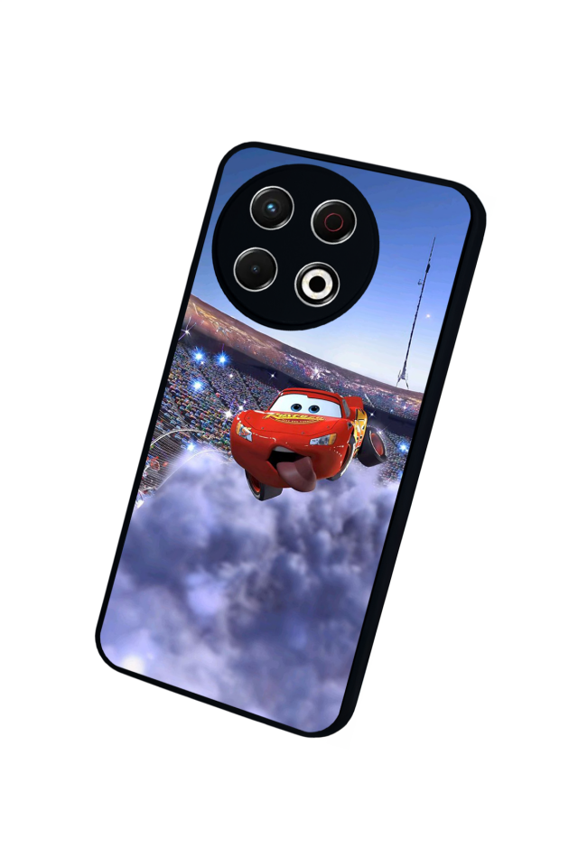 Tecno Spark 30 Pro Uyumlu Şimsek McQueen Tasarımlı Glossy Premium Kılıf