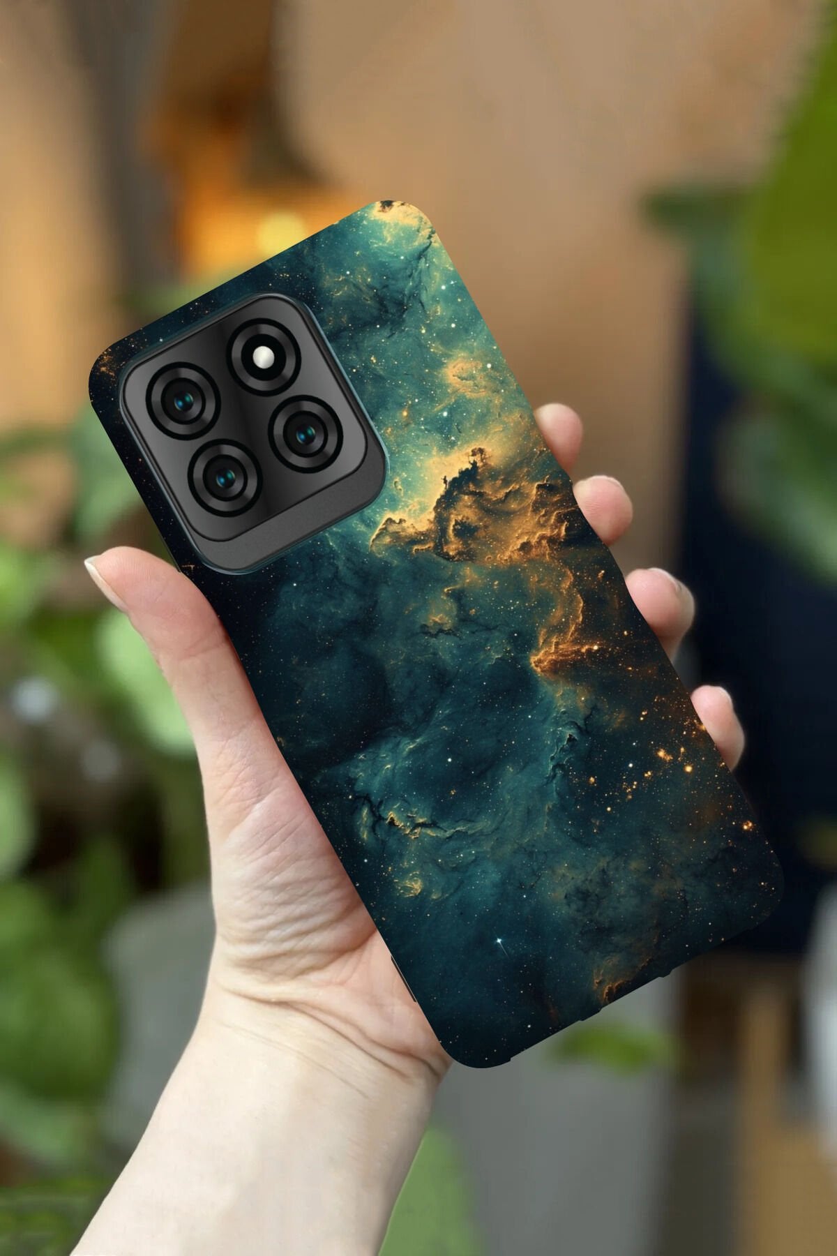 Reeder S71 Uyumlu Kamera Korumalı Galaksi Desenli HD Baskılı Silikon Kılıf