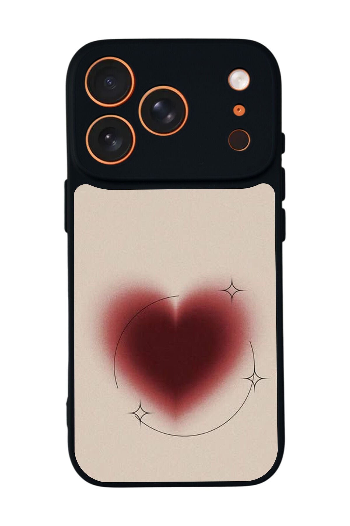 iPhone 17 Pro Max Uyumlu Kalp Love Tasarımlı Glossy Premium Kılıf