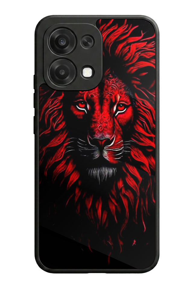 Oppo A6 Pro Uyumlu Aslan Tasarımlı Glossy Premium Kılıf