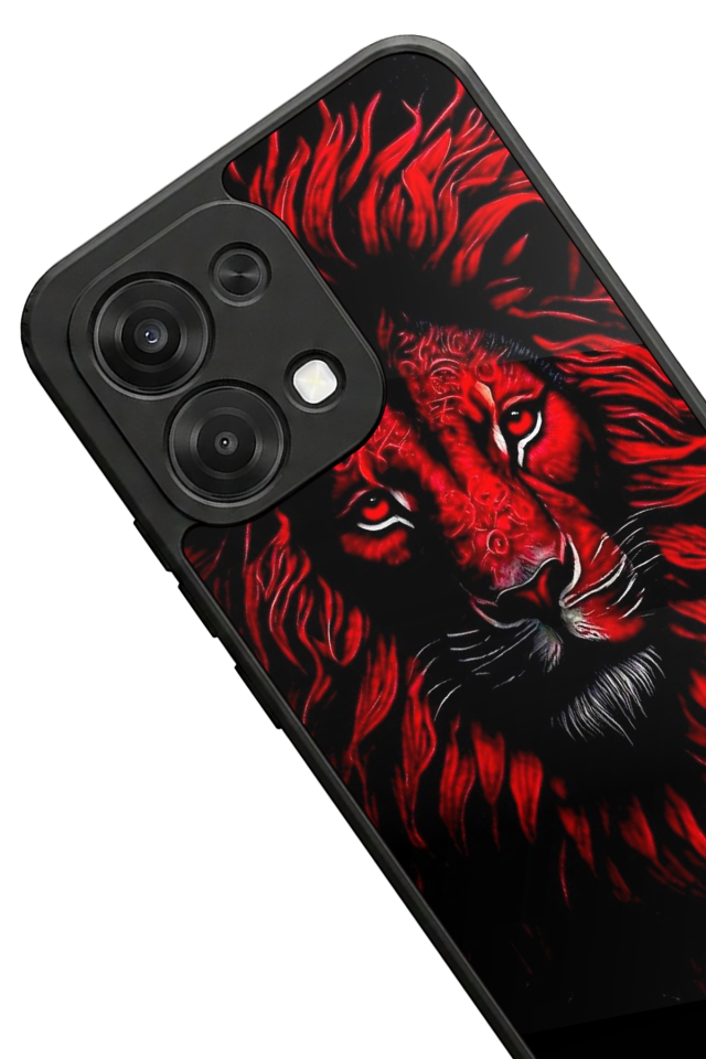 Oppo A6 Pro Uyumlu Aslan Tasarımlı Glossy Premium Kılıf