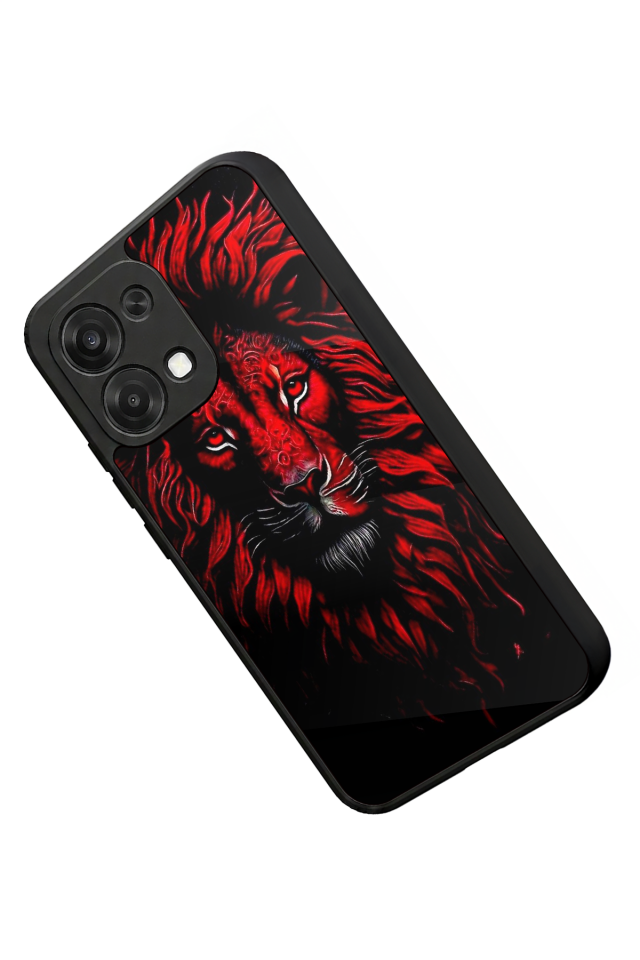 Oppo A6 Pro Uyumlu Aslan Tasarımlı Glossy Premium Kılıf