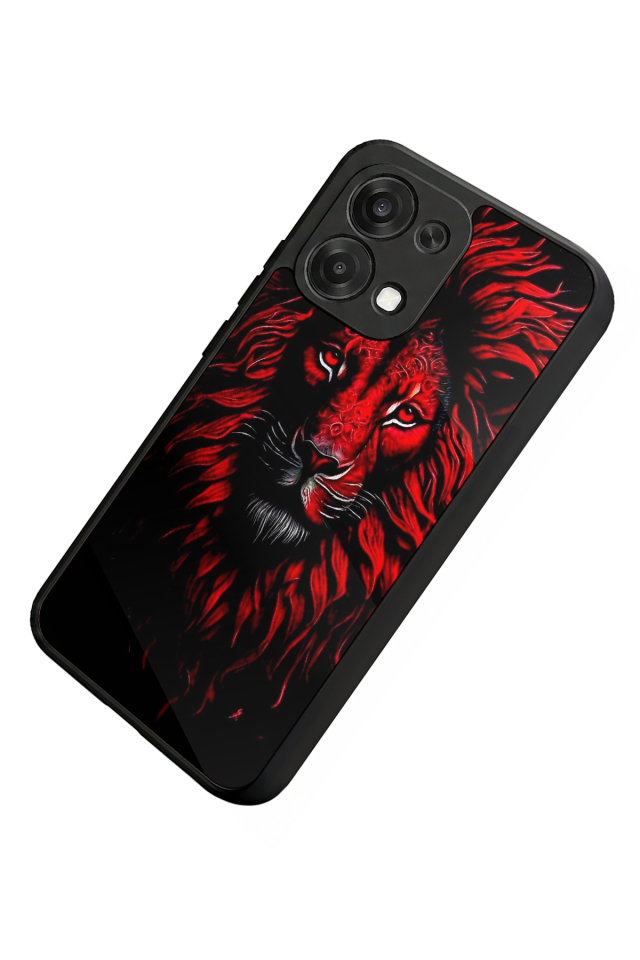 Oppo A6 Pro Uyumlu Aslan Tasarımlı Glossy Premium Kılıf