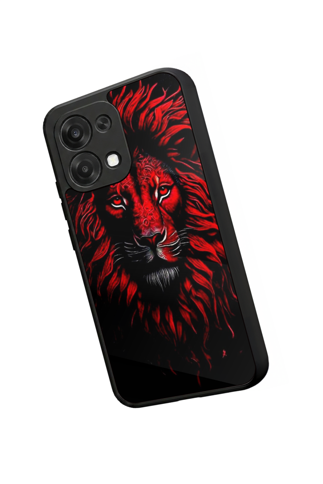 Oppo A6 Pro Uyumlu Aslan Tasarımlı Glossy Premium Kılıf