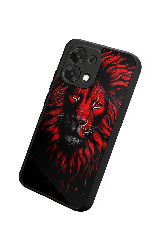 Oppo A6 Pro Uyumlu Aslan Tasarımlı Glossy Premium Kılıf