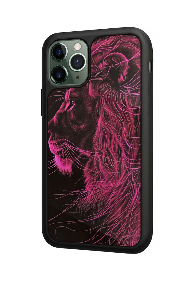 iPhone 11 Pro Uyumlu Aslan Tasarımlı Glossy Premium Kılıf