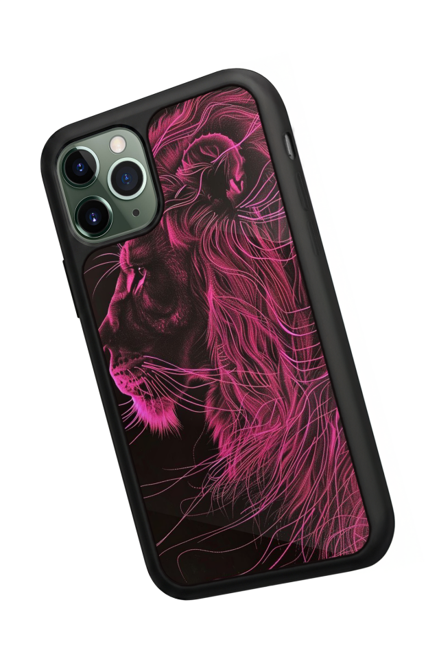 iPhone 11 Pro Uyumlu Aslan Tasarımlı Glossy Premium Kılıf