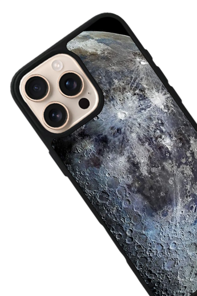 iPhone 15 Pro Max Uyumlu Ay Tasarımlı Glossy Premium Kılıf