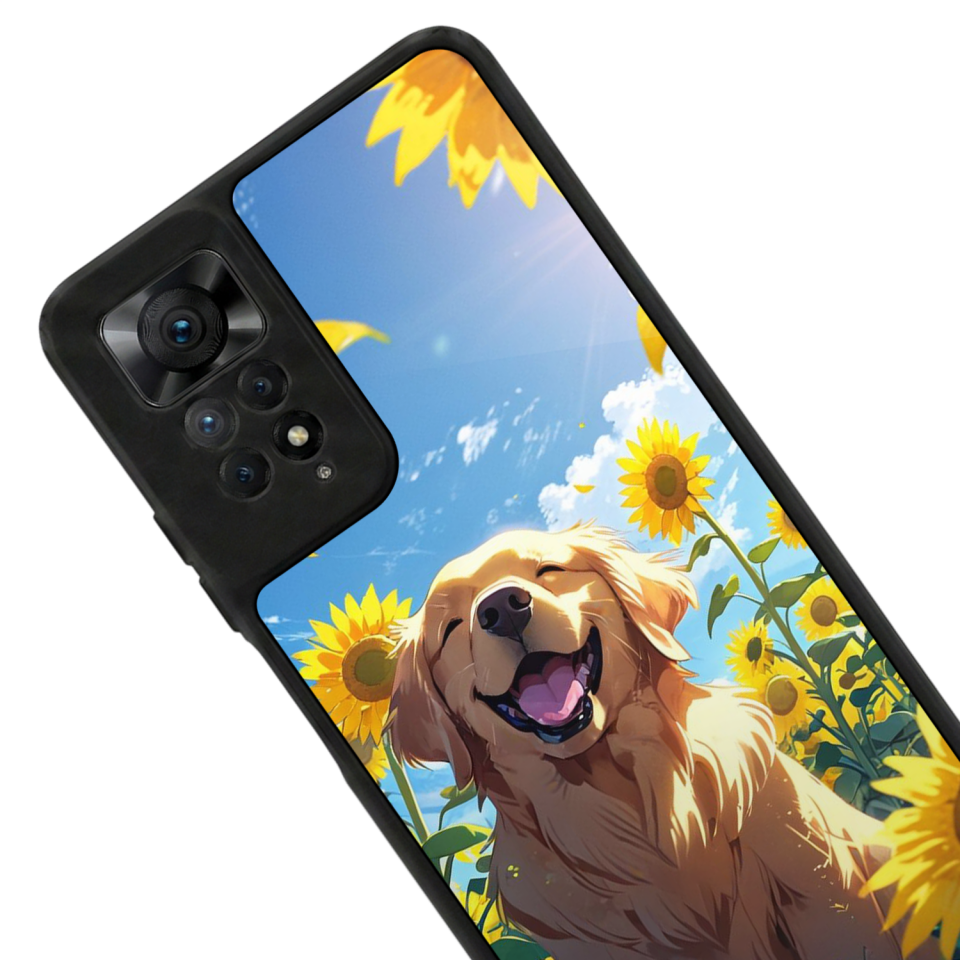 Xiaomi Redmi Note 11 Pro Uyumlu Golden Kopek Tasarımlı Glossy Premium Kılıf
