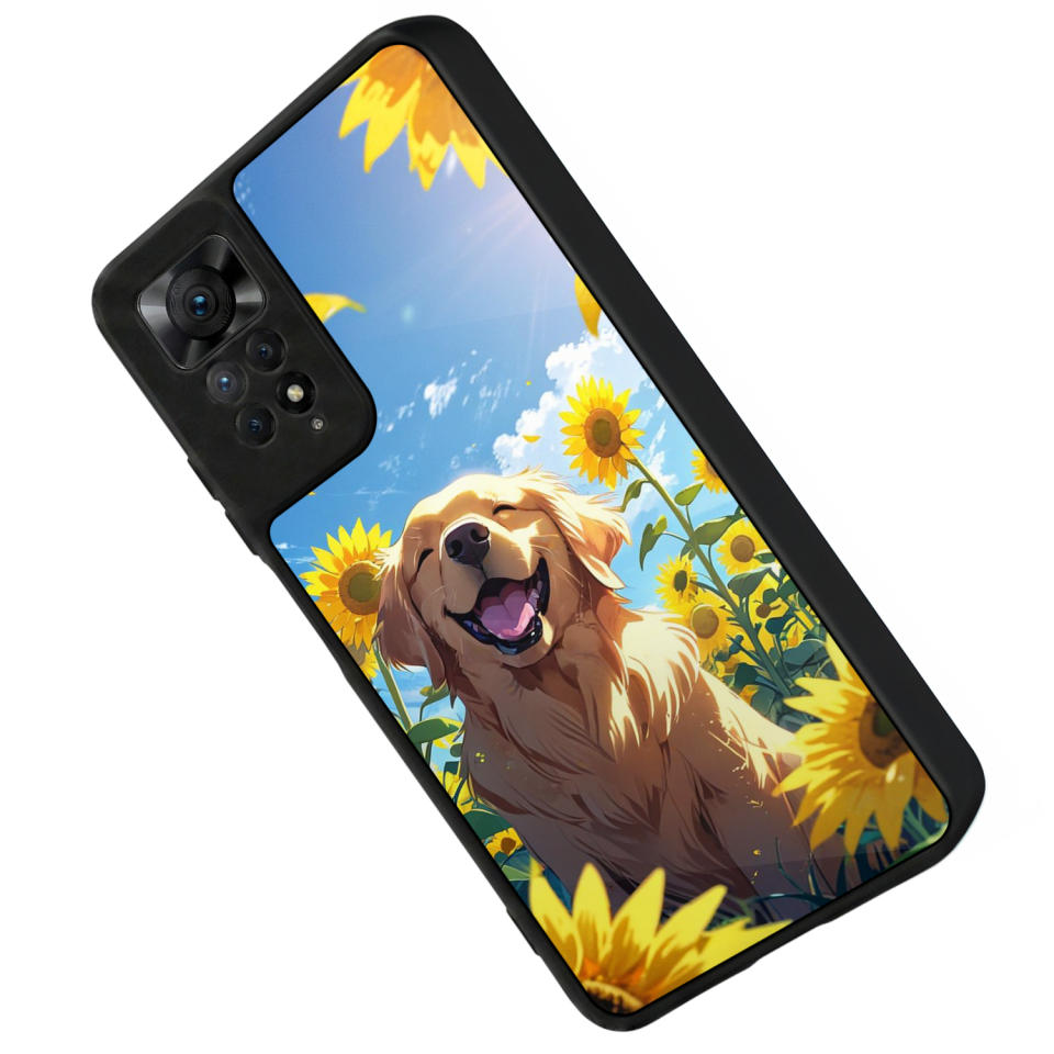 Xiaomi Redmi Note 11 Pro Uyumlu Golden Kopek Tasarımlı Glossy Premium Kılıf