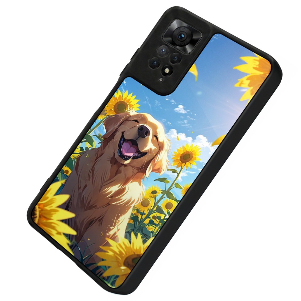 Xiaomi Redmi Note 11 Pro Uyumlu Golden Kopek Tasarımlı Glossy Premium Kılıf