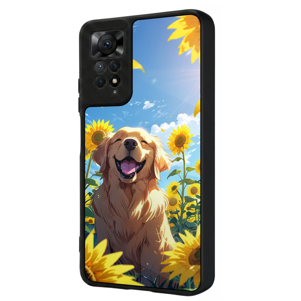 Xiaomi Redmi Note 11 Pro Uyumlu Golden Kopek Tasarımlı Glossy Premium Kılıf