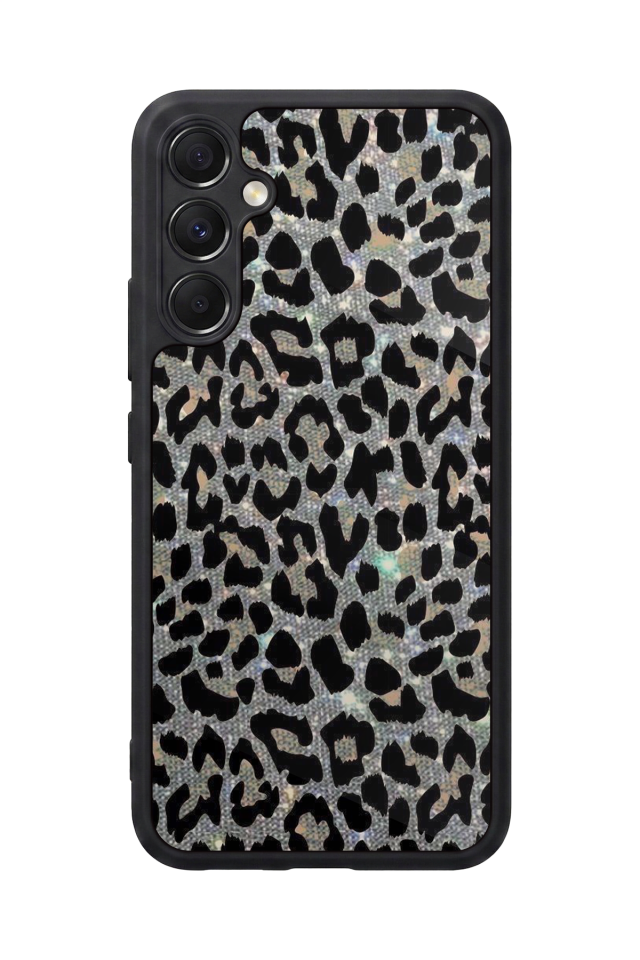 Samsung Galaxy A34 Uyumlu Hologram Leopar Tasarımlı Glossy Premium Kılıf