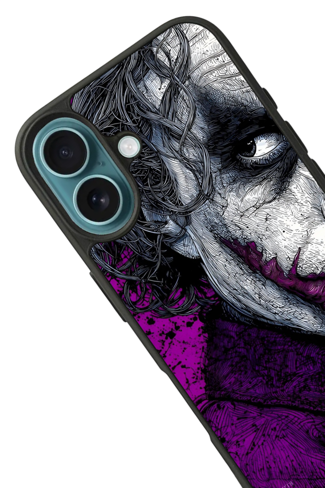 iPhone 16 Plus Uyumlu Joker Tasarımlı Glossy Premium Kılıf