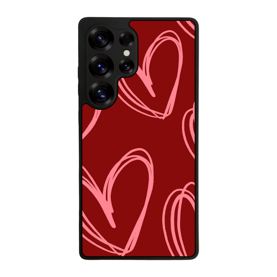 Samsung Galaxy S25 Ultra Uyumlu Kalp Love Tasarımlı Glossy Premium Kılıf