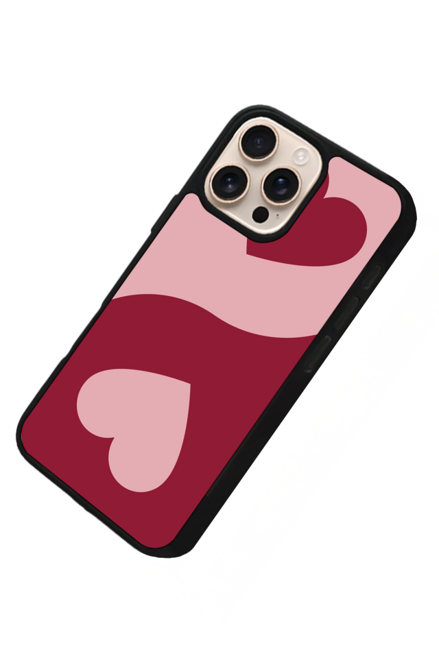 iPhone 15 Pro Uyumlu Kalp Love Tasarımlı Glossy Premium Kılıf