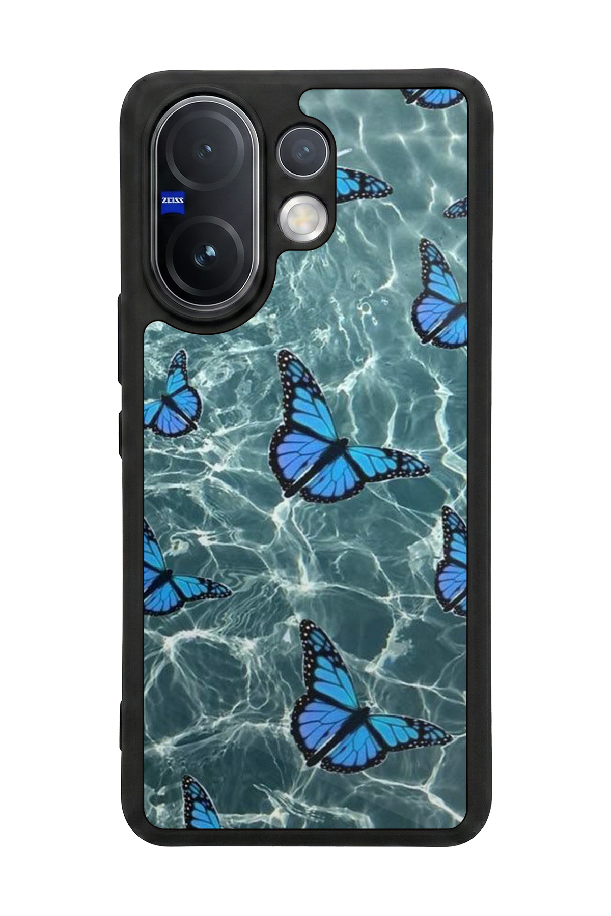 Vivo V60 Uyumlu Kelebek Tasarımlı Glossy Premium Kılıf