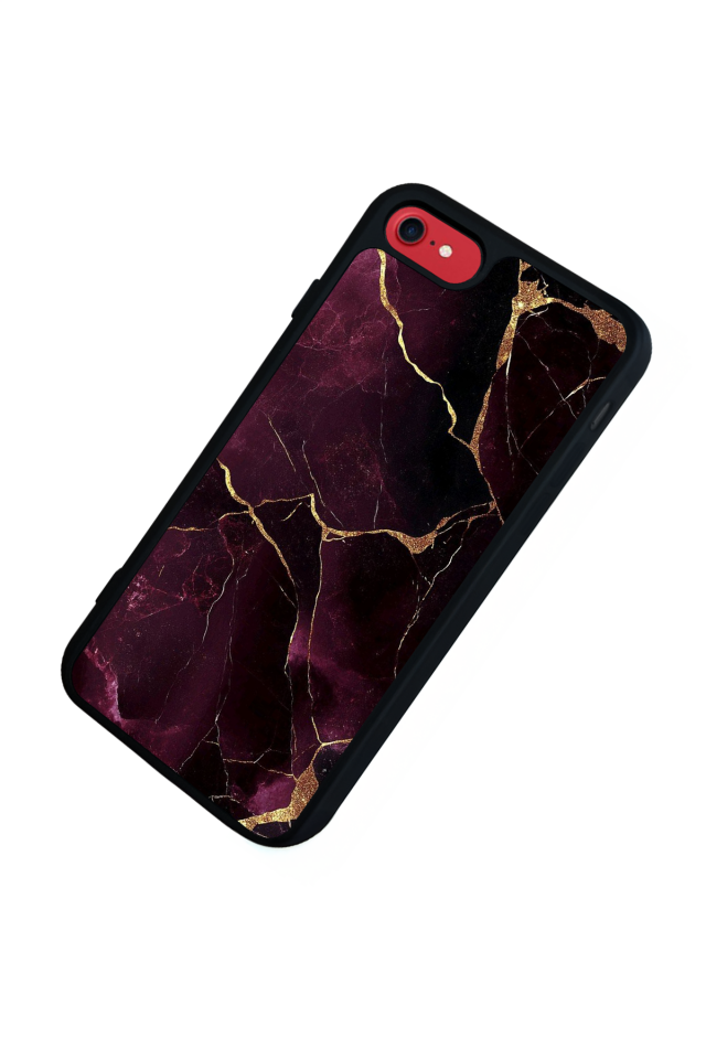 iPhone 8 Uyumlu Mermer Marble Tasarımlı Glossy Premium Kılıf