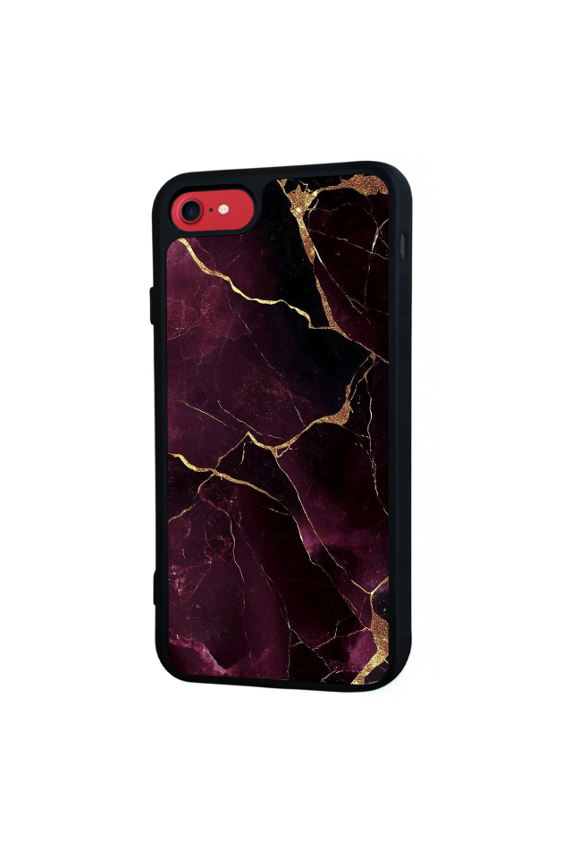 iPhone 8 Uyumlu Mermer Marble Tasarımlı Glossy Premium Kılıf