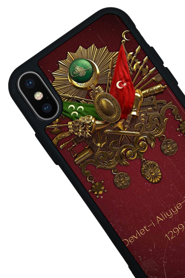 iPhone XS Max Uyumlu Osmanli Tugrasi Tasarımlı Glossy Premium Kılıf
