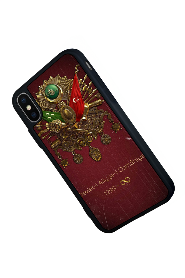 iPhone XS Max Uyumlu Osmanli Tugrasi Tasarımlı Glossy Premium Kılıf