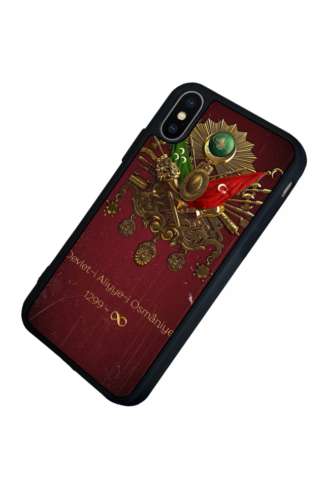 iPhone XS Max Uyumlu Osmanli Tugrasi Tasarımlı Glossy Premium Kılıf