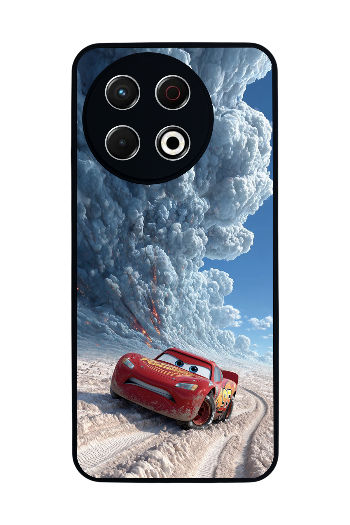 Tecno Spark 30 Pro Uyumlu Şimsek McQueen Tasarımlı Glossy Premium Kılıf