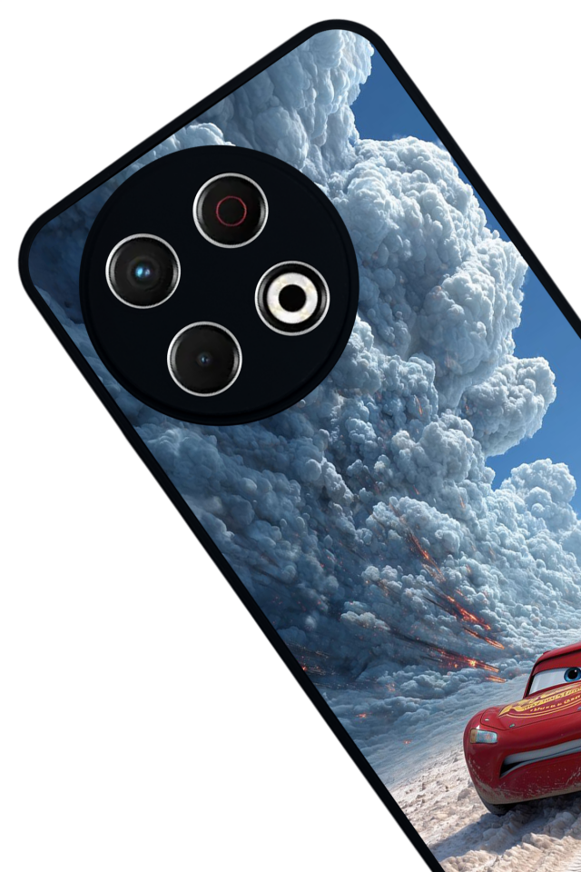 Tecno Spark 30 Pro Uyumlu Şimsek McQueen Tasarımlı Glossy Premium Kılıf